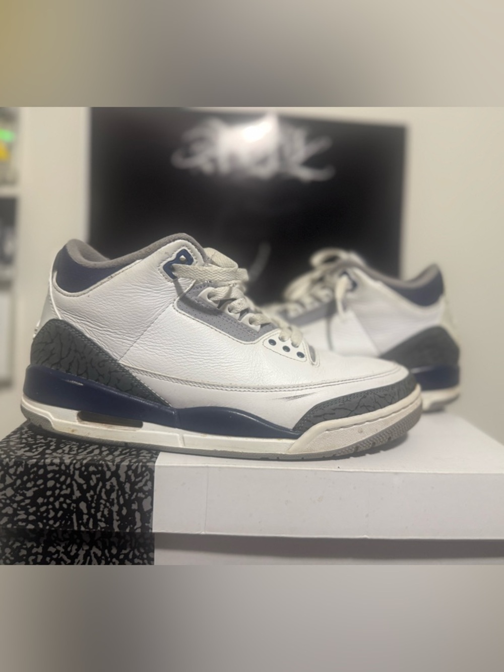 Nike Air Jordan 3 Retro Midnight Navy size 8.5